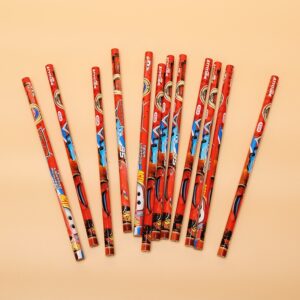 ดินสอ แบบไม้ ทรงกลม ลายการ์ตูน เครื่องเขียน สําหรับเด็กนักเรียน CAR
