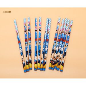 ดินสอ แบบไม้ ทรงกลม ลายการ์ตูน เครื่องเขียน สําหรับเด็กนักเรียน มิกกี้เม้า