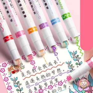 ปากกาไฮไลท์ซิกแซก ปากกาเน้นข้อความ เส้น Zigzag จำแม่น 6ด้าม